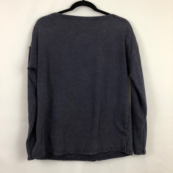 Poof! Navy Blue Long Sleeve with Tie accent - Picture 5 of 5